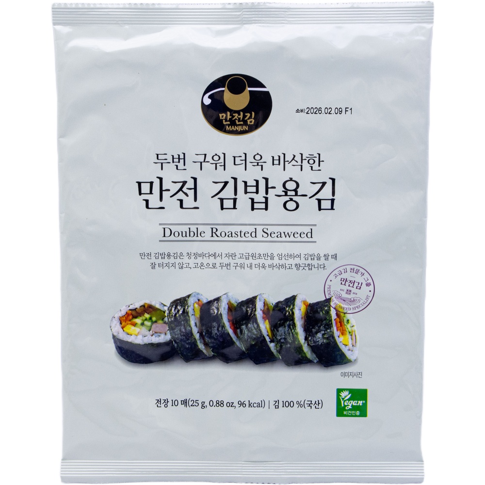 만전김 두번 구워 더욱 바삭한 만전 김밥용김 25g