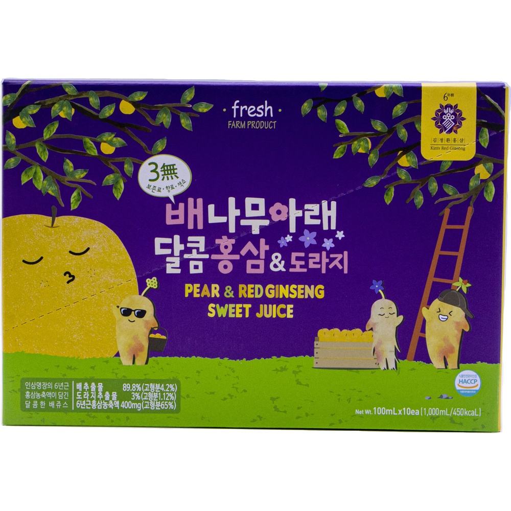 김정환홍삼 배나무아래 달콤홍삼 도라지 100mL
