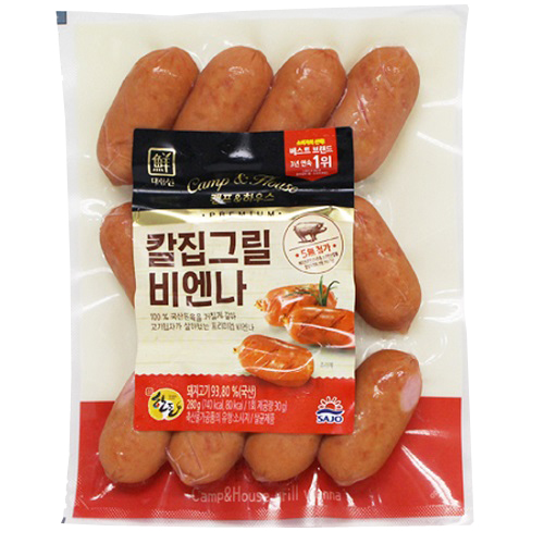사조 캠프&하우스 칼집 그릴 비엔나 280g