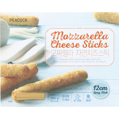 피코크 모짜렐라 자연치즈스틱 360g