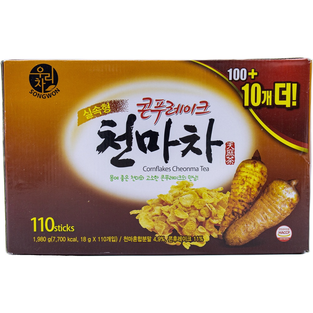 송원식품 우리차 실속형 콘푸레이크 천마차 18g