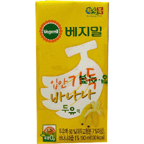정식품 베지밀 입안가득 바나나 두유 팩 190ml