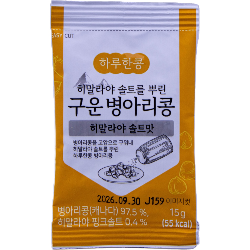 두보식품 하루한콩 히말라야 솔트를 뿌린 구운 병아리콩 15g