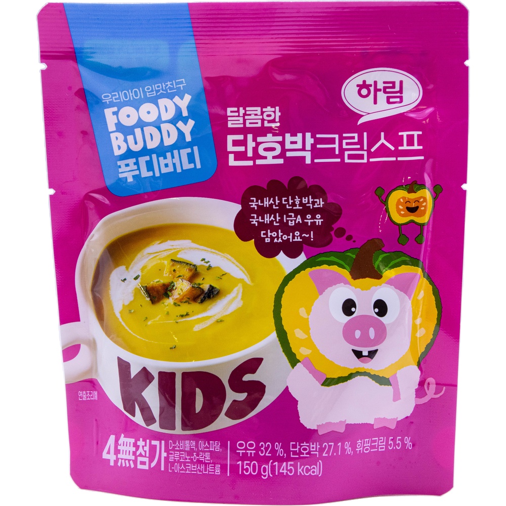 하림 푸디버디 단호박 크림스프 150g