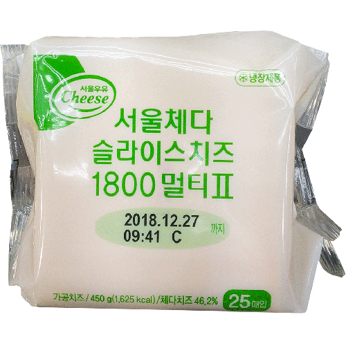 서울우유 서울체다 슬라이스치즈 1800멀티2 450g