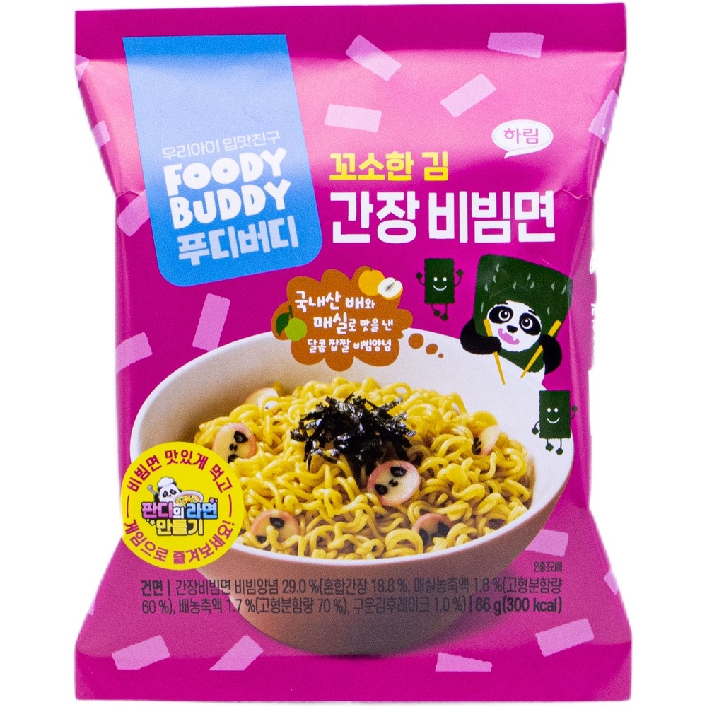 하림 푸디버디 간장비빔면 86g