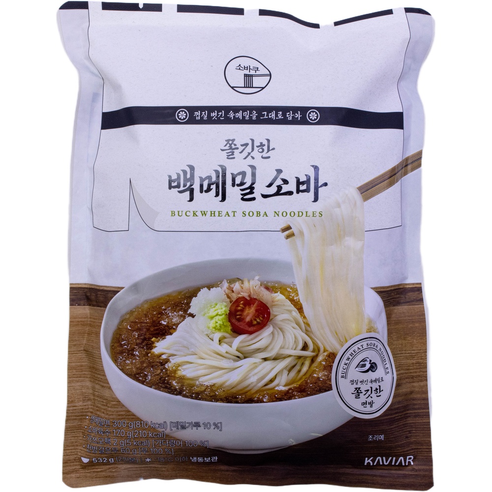 캐비아 소바쿠 쫄깃한 백메밀 소바 266g