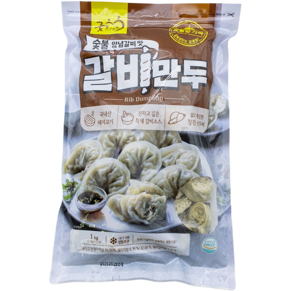 굿프랜즈 갈비만두 숯불양념갈비맛 1kg
