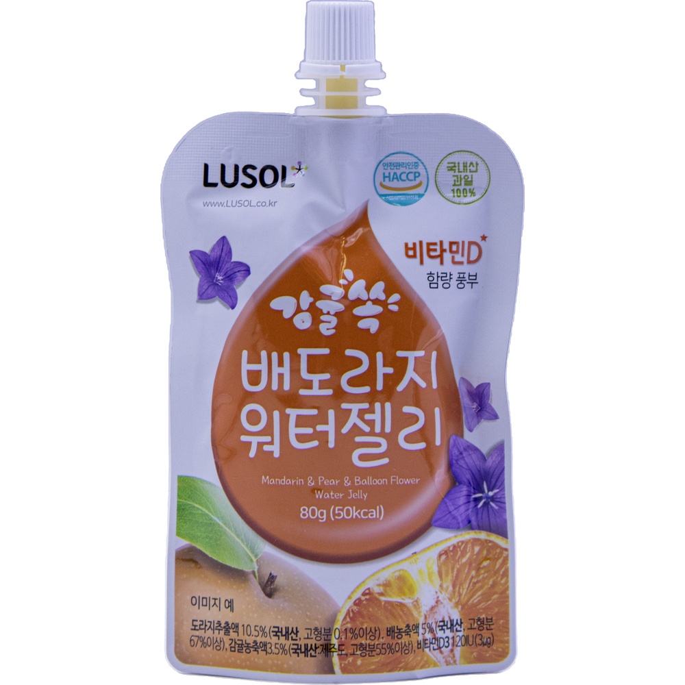 에르코스 루솔 감귤쏙 배도라지 워터젤리 80g