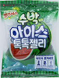 롯데 젤리셔스 수박바 아이스 톡톡젤리 162g
