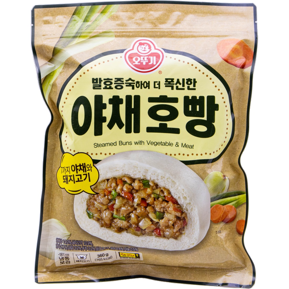 오뚜기 발효증숙하여 더 폭신한 야채호빵 360g