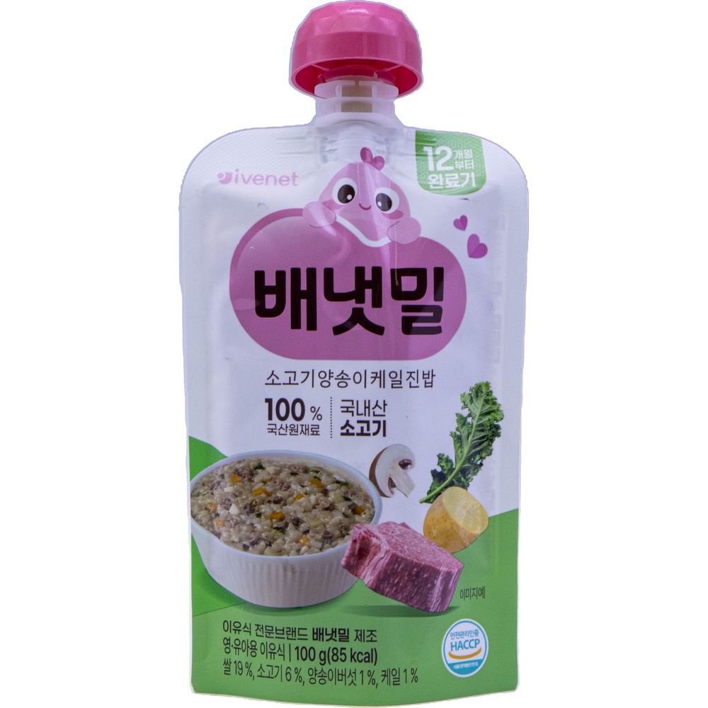 아이배냇 배냇밀 소고기양송이케일진밥 100g