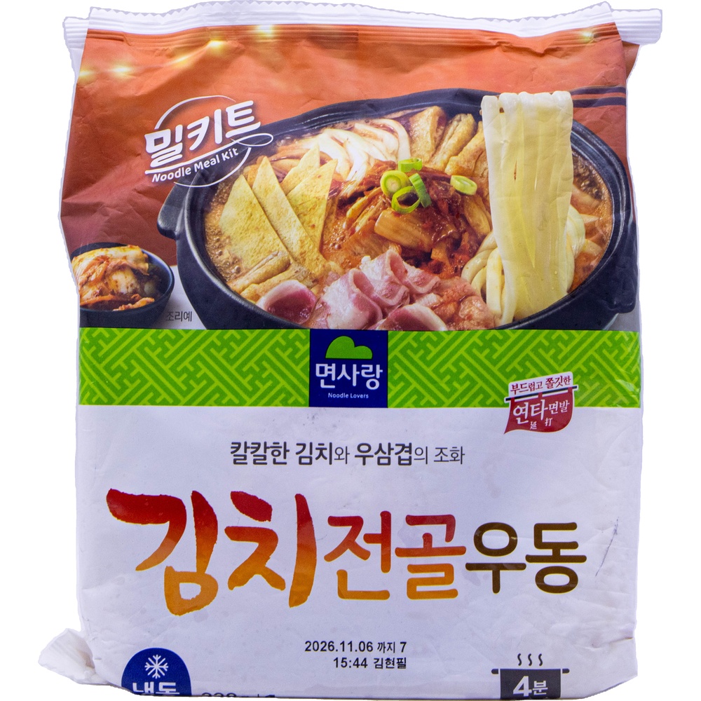 면사랑 김치 전골 우동 338g