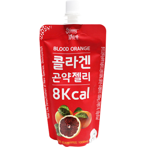 한미식품 스키니윗치 콜라겐 곤약젤리 블러드오렌지맛 100g