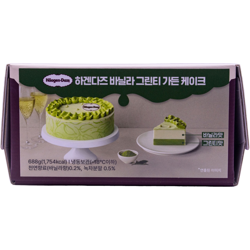 하겐다즈 바닐라 그린티 가든 케이크 688g