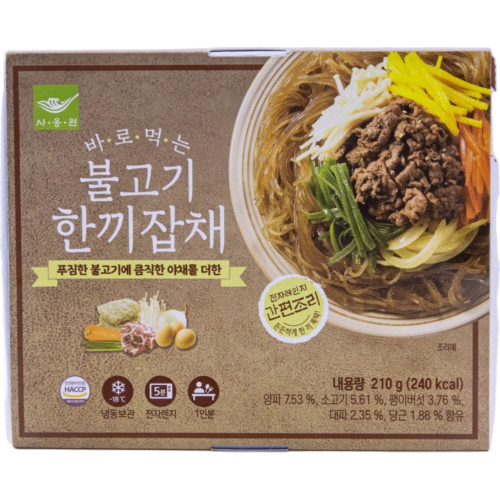 사옹원 불고기 한끼 잡채 210g