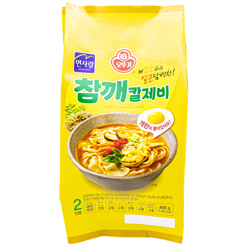 오뚜기 면사랑 참깨칼제비 406g