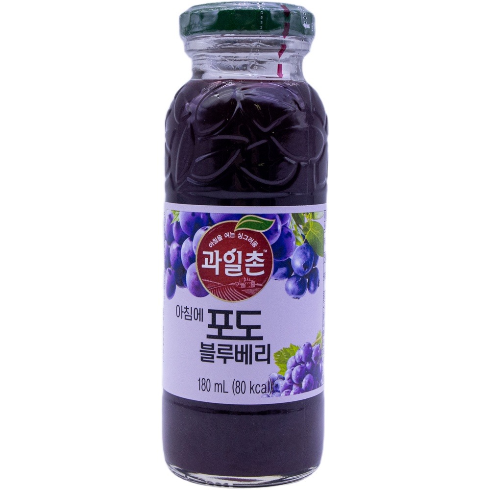 해태 과일촌 아침에 포도블루베리 180mL
