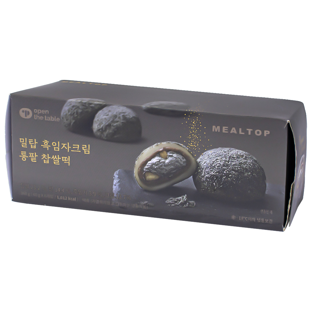 밀탑 흑임자크림 통팥 찹쌀떡 60g