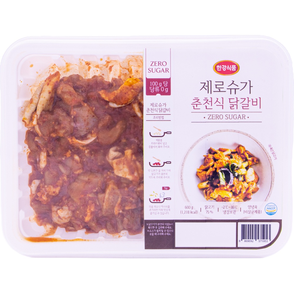 한강식품 제로슈거 춘천식 닭갈비 600g