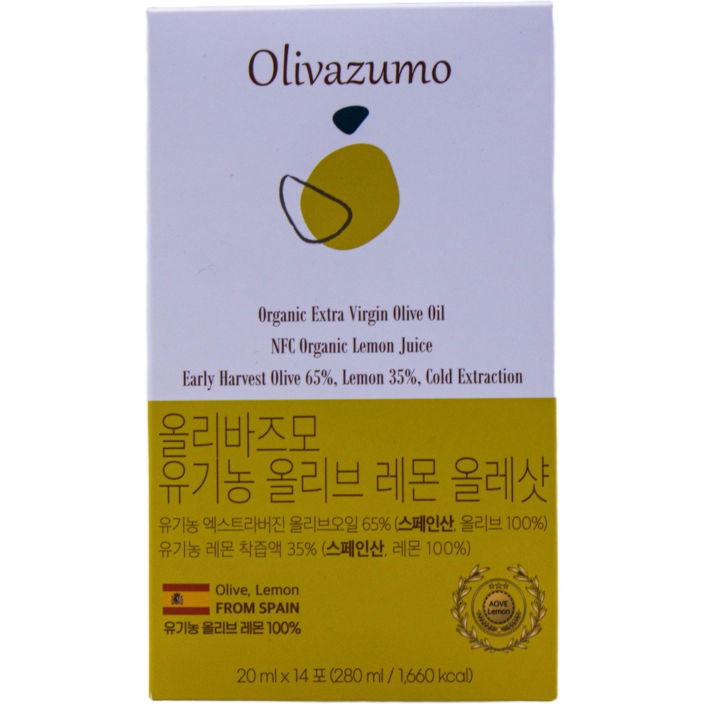 올리바즈모 유기농 올리브 레몬 올레샷 20mL