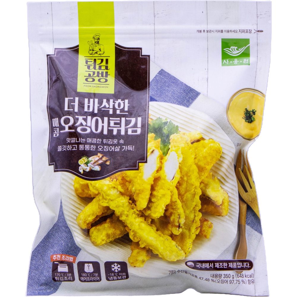 사옹원 튀김공방 더 바삭한 매콤 오징어튀김 350g