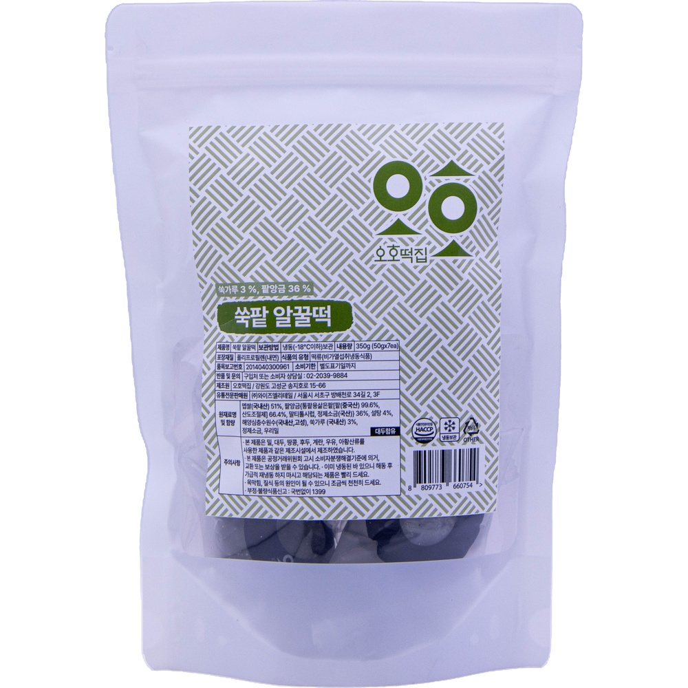 오호떡집 쑥팥 알꿀떡 50g