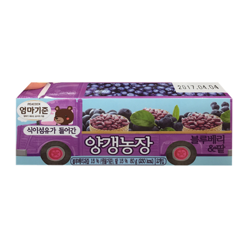 이마트 피코크 엄마기준 양갱농장 블루베리&팥 80g