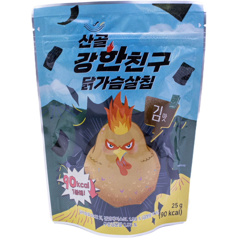 산골이유식 강한친구 닭가슴살칩 김맛 25g