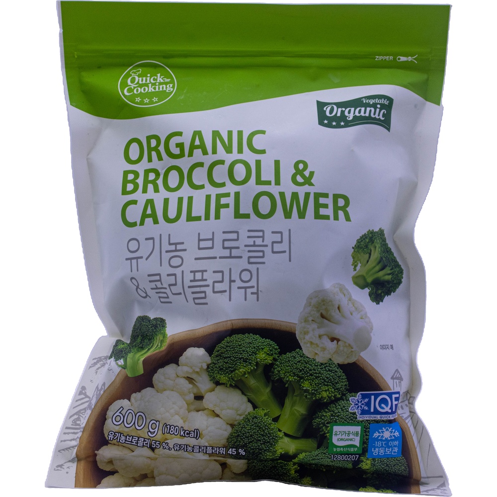 퀵쿠킹 유기농 브로콜리 콜리플라워 600g