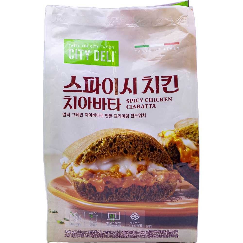 삼립 시티델리 스파이시 치킨 치아바타 180g