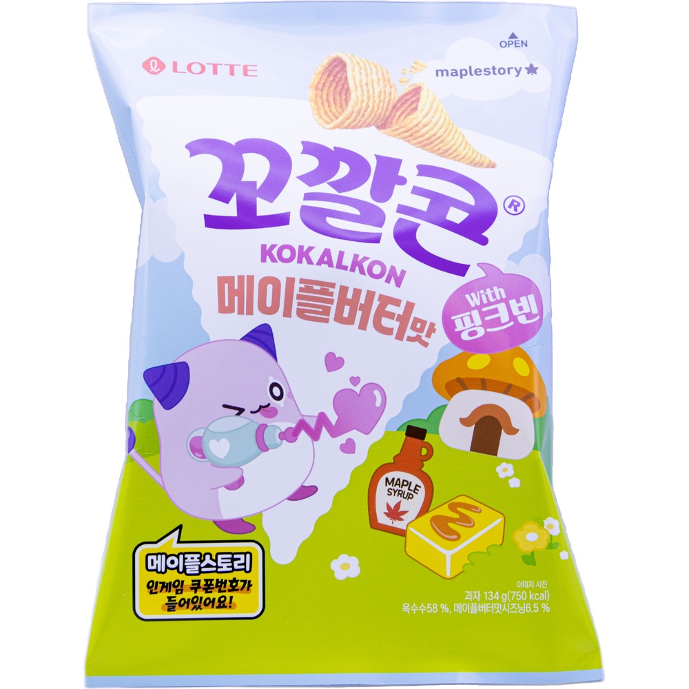 롯데 꼬깔콘 메이플버터맛 134g