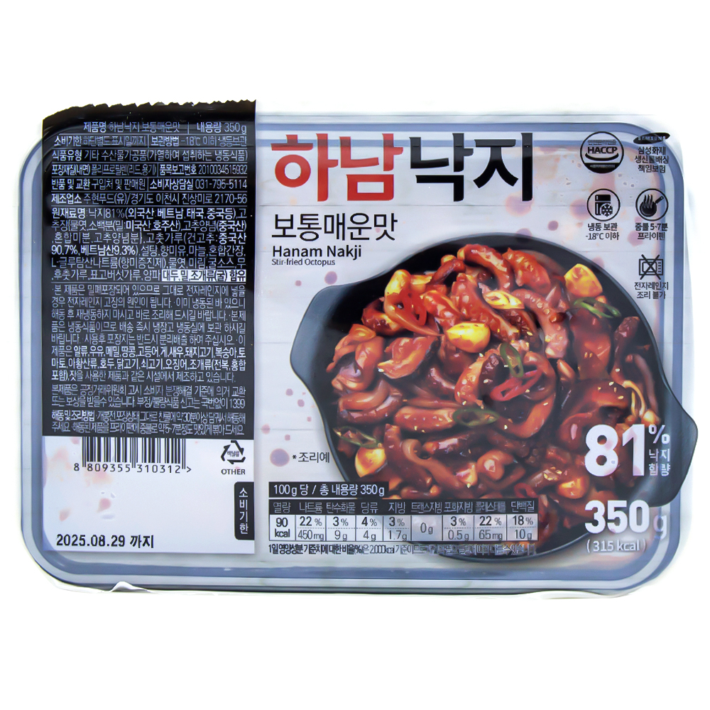 주현푸드 하남낙지 보통매운맛 350g