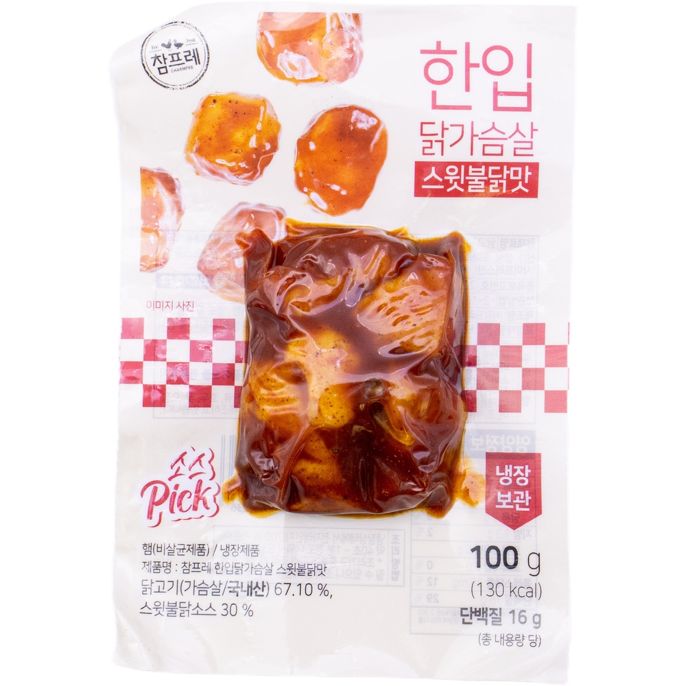 참프레 한입 닭가슴살 스윗불닭맛 100g