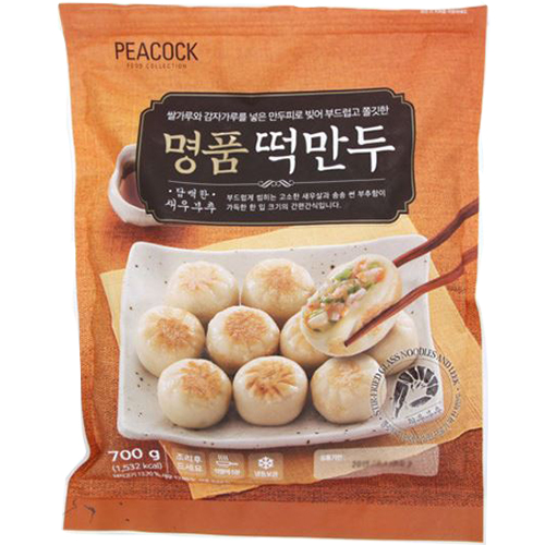 피코크 명품 떡만두 새우부추 700g