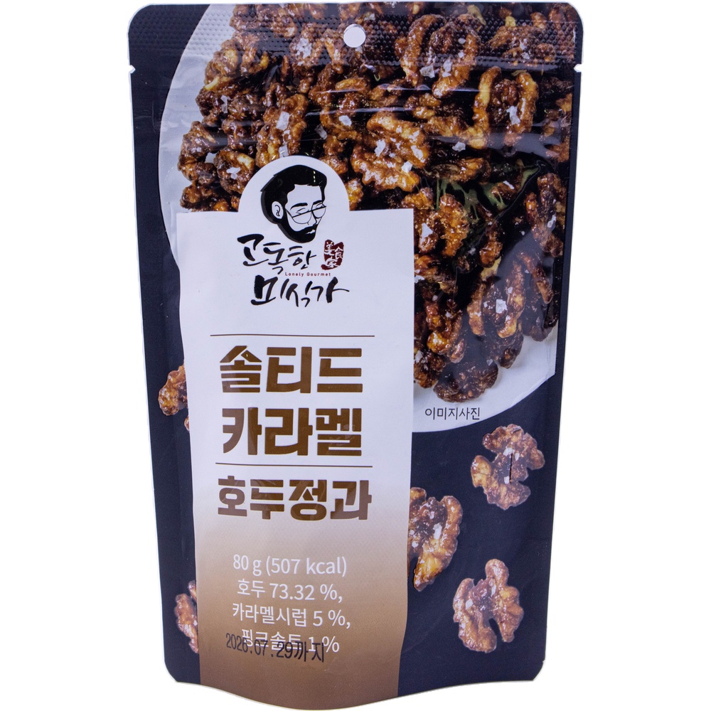 제이에스푸드랩 고독한미식가 솔티드 카라멜 호두정과 80g