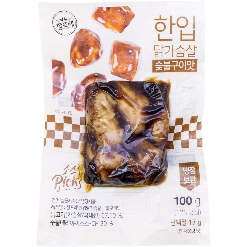 참프레 한입 닭가슴살 숯불구이맛 100g