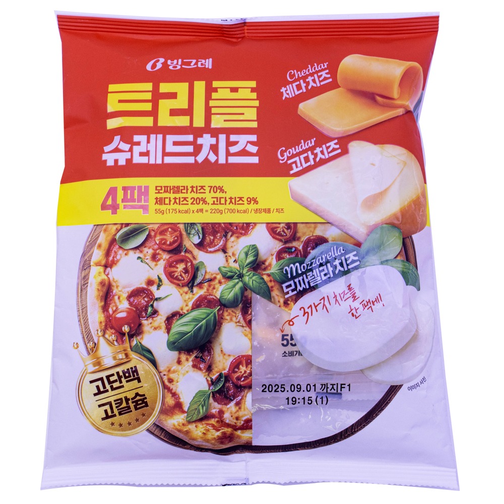 빙그레 트리플 슈레드 치즈 55g