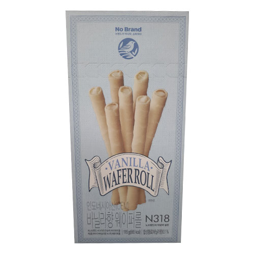 노브랜드 바닐라향 웨이퍼롤 115g