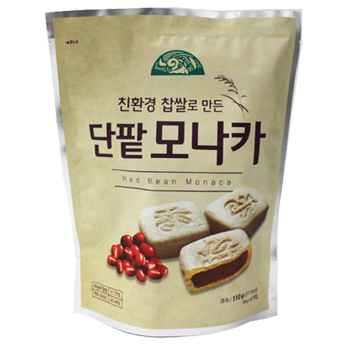 오가닉스토리 국내산 찹쌀로만든 단팥모나카 112g