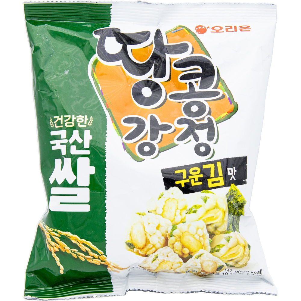 오리온 국산쌀 땅콩강정 구운김맛 147g