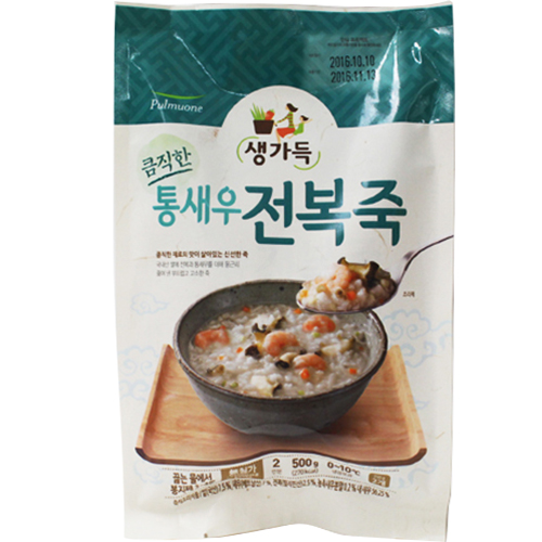 풀무원 생가득 큼직한 통새우전복죽 500g