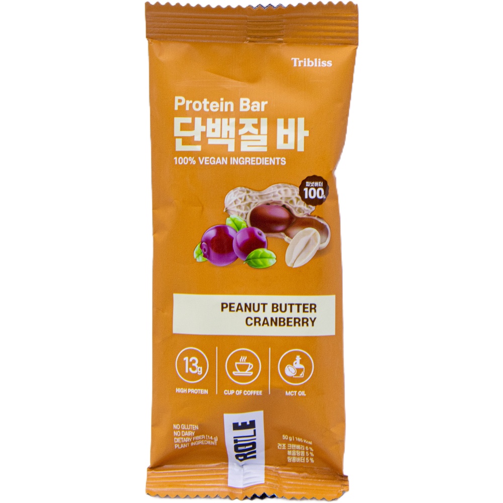 트리블리스 로틀 단백질바 피넛버터 크랜베리 50g