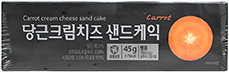 천일식품 당근크림치즈 샌드케익 45g