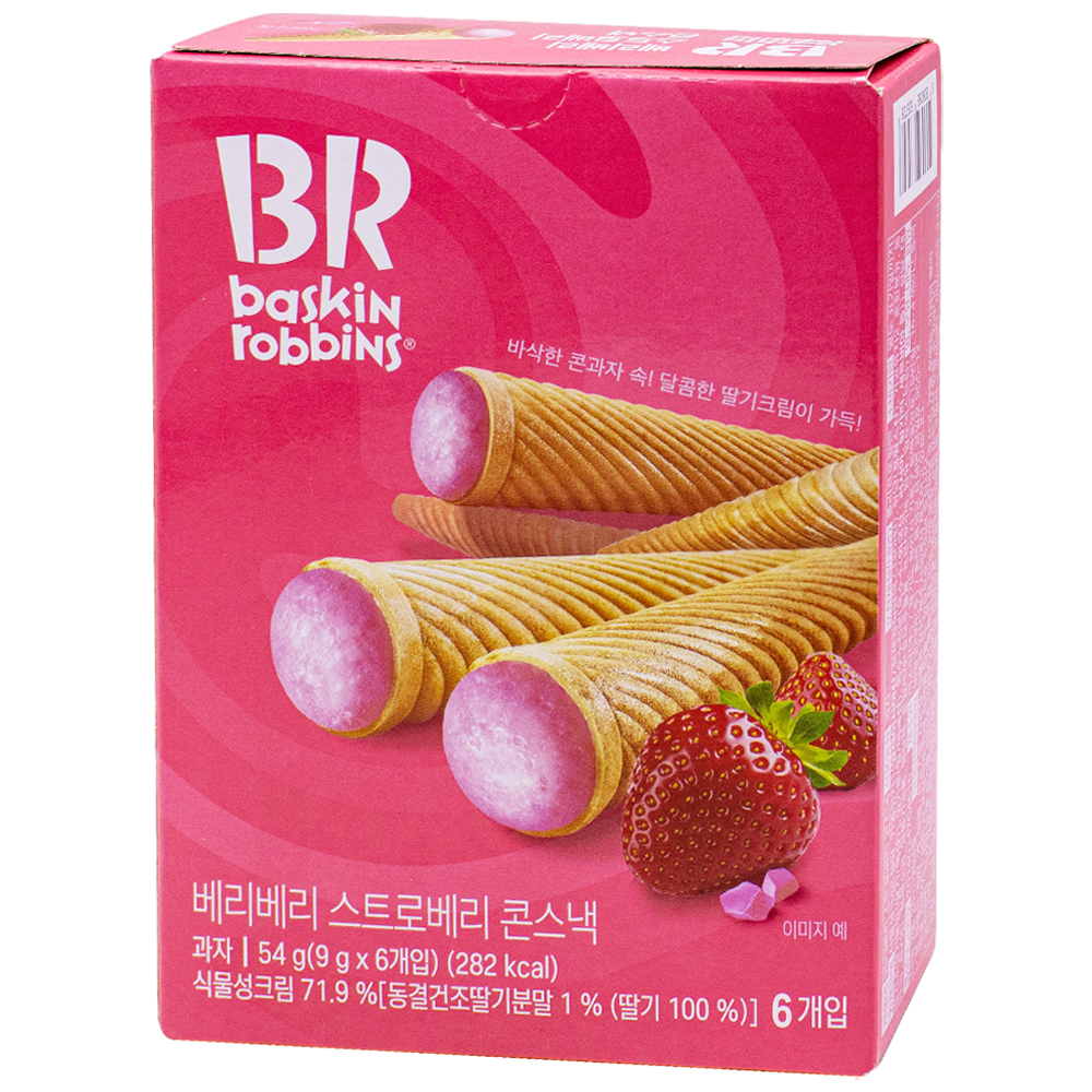 배스킨라빈스 베리베리 스트로베리 콘스낵 54g