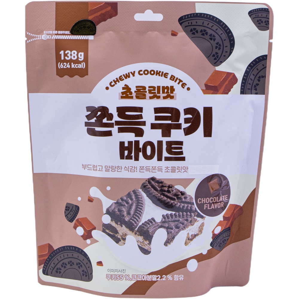 효성인터내셔날 쫀득 쿠키 바이트 초콜릿맛 138g