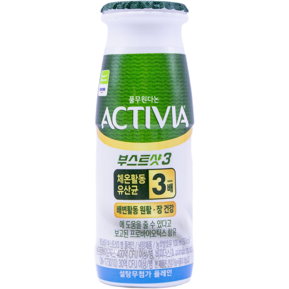 풀무원다논 액티비아 부스트샷3 플레인 설탕무첨가 100mL