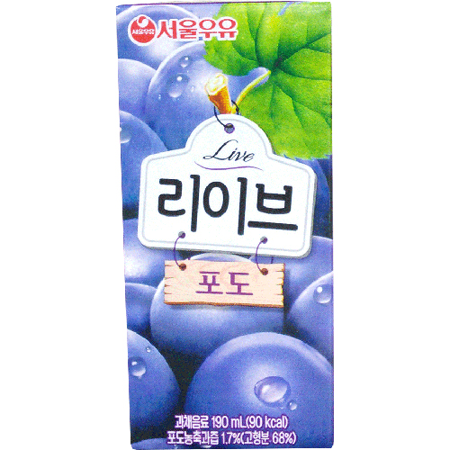 서울우유 리이브포도 190ml