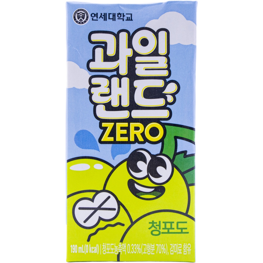 연세유업 과일랜드 제로 청포도 190mL