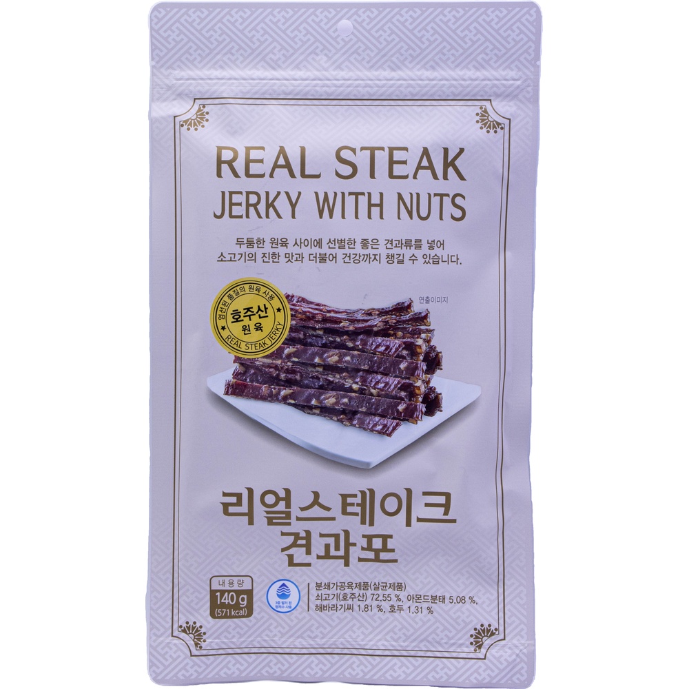청미식품 홍대감 리얼스테이크 견과포 140g